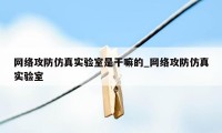 网络攻防仿真实验室是干嘛的_网络攻防仿真实验室