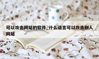 可以攻击网站的软件_什么语言可以攻击别人网站