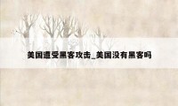 美国遭受黑客攻击_美国没有黑客吗