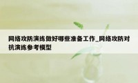 网络攻防演练做好哪些准备工作_网络攻防对抗演练参考模型