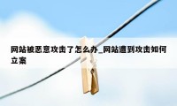 网站被恶意攻击了怎么办_网站遭到攻击如何立案