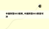 中国刑警803视频_中国刑警803黑客对决